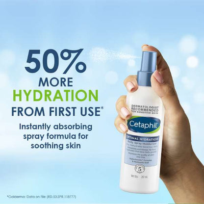 Cetaphil Optimal Hydration Body Spray Moisturizer, 207 ML