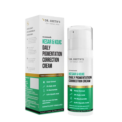Dr. Sheth’s Kesar & Kojic Daily Pigmentation Correction Cream, 30 GM