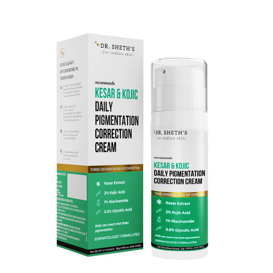 Dr. Sheth’s Kesar & Kojic Daily Pigmentation Correction Cream, 30 GM