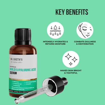 Dr. Sheth’s Haldi & Hyaluronic Acid Serum, 30 ML