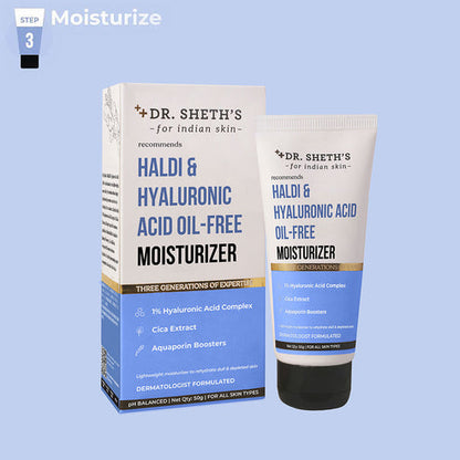 Dr. Sheth’s Haldi & Hyaluronic Acid Oil-Free Moisturizer, 50 GM