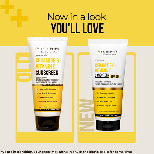 Dr. Sheth's Ceramide & Vitamin C Sunscreen, 80 GM