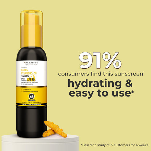Dr. Sheth's Haldi & Hyaluronic Acid Sunscreen Spray, 100 ML