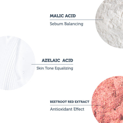 The Purest Solutions Exfoliating Fruit Enzyme Powder Peeling 0.6% Azelaic Acid & 0.2% Malic Acid, 55GM