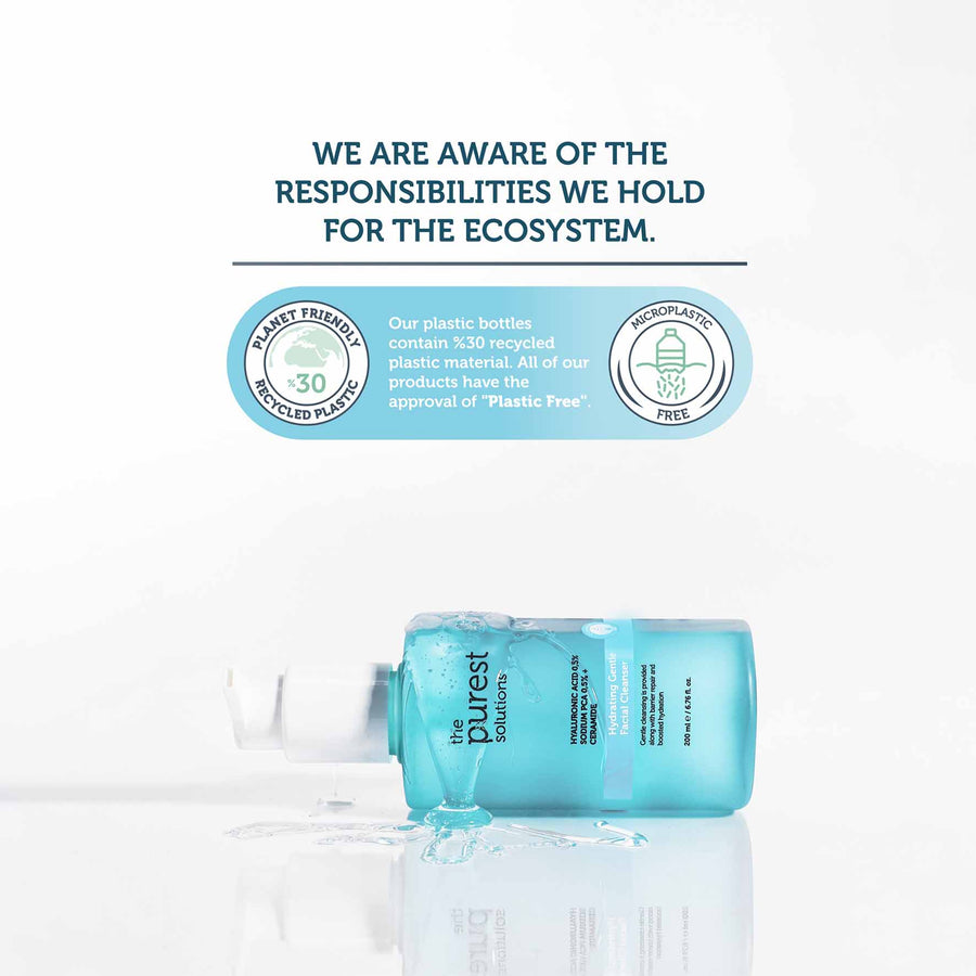 The Purest Solutions Hydrating Gentle Facial Cleanser 0.5% Hyaluronic Acid 0.5% Sodium PCA Ceramide, 200ml