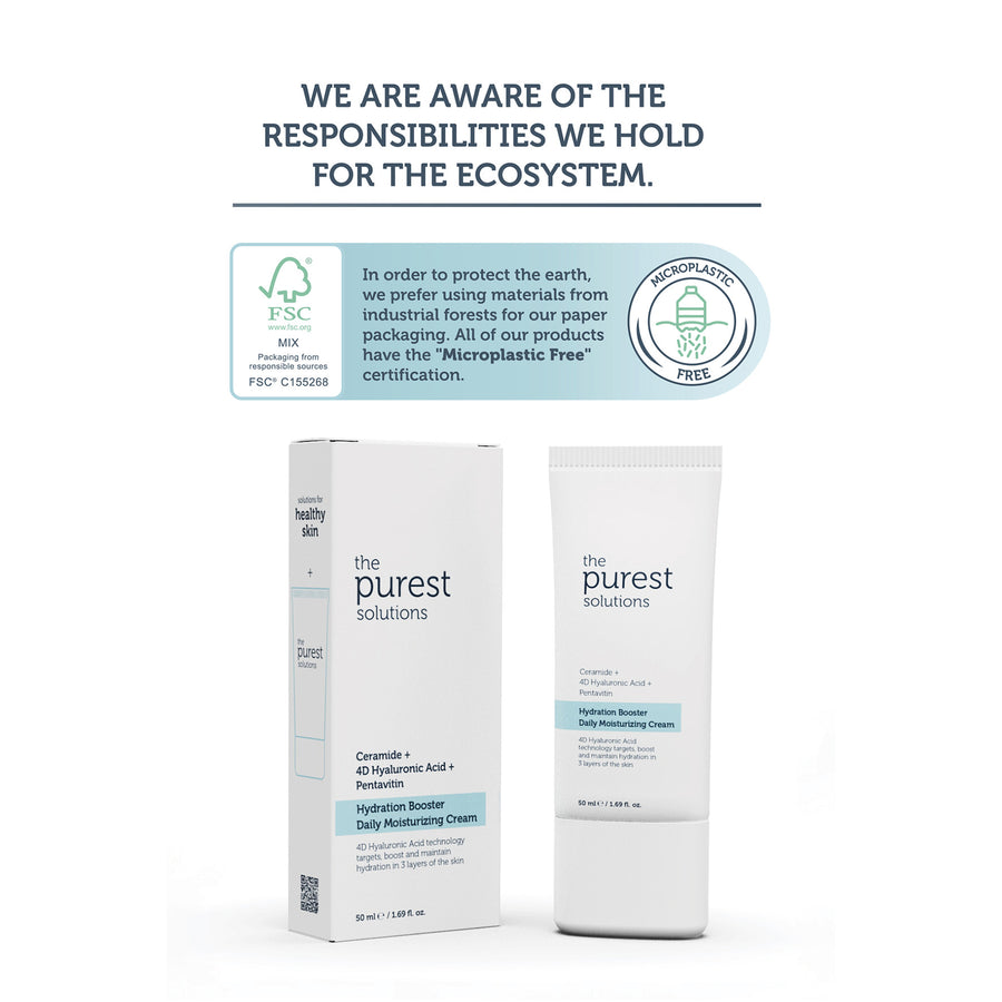 The Purest Solutions Hydration Booster Daily Moisturizing Cream Ceramide + 4D Hyaluronic Acid + Pentavitin, 50ML