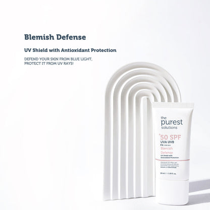 The Purest Solutions Blemish Defense UVA/UVB Antioxidant Protection For Blemish Prone Skin 50+ SPF, 50ML