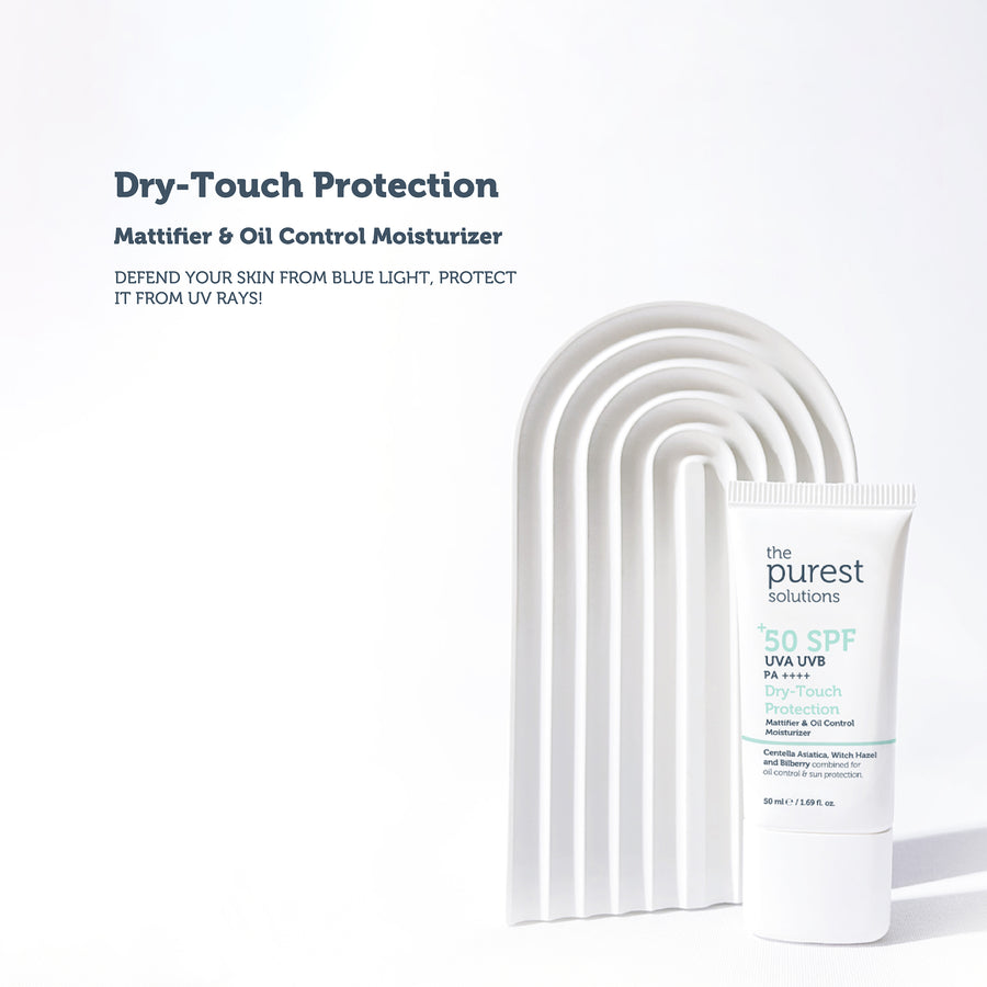 The Purest Solutions Dry Touch Protection Mattifier & Oil Control Moisturizer for Oily Skin 50+ SPF, 50ML