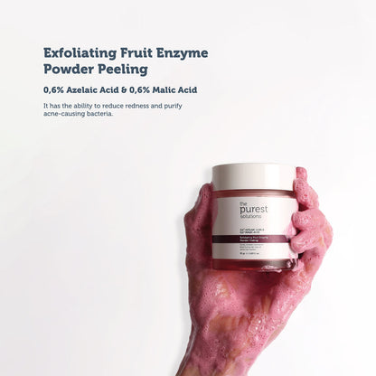 The Purest Solutions Exfoliating Fruit Enzyme Powder Peeling 0.6% Azelaic Acid & 0.2% Malic Acid, 55GM