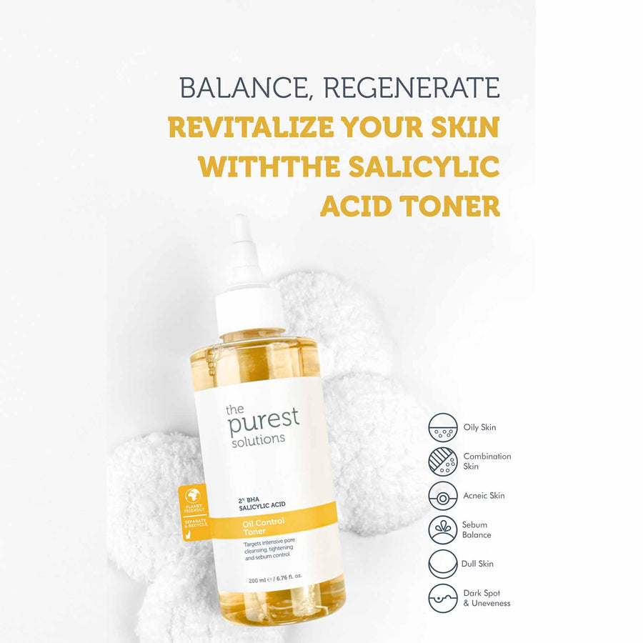 The Purest Solutions Oil Control Toner 2% BHA Salicylic Acid, 200ML