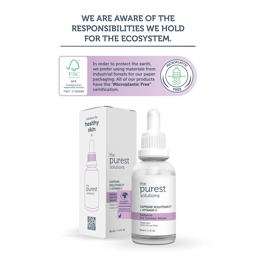 The Purest Solutions Caffeine 5% + Vitamin C Radiance Eye Contour Serum, 30ML