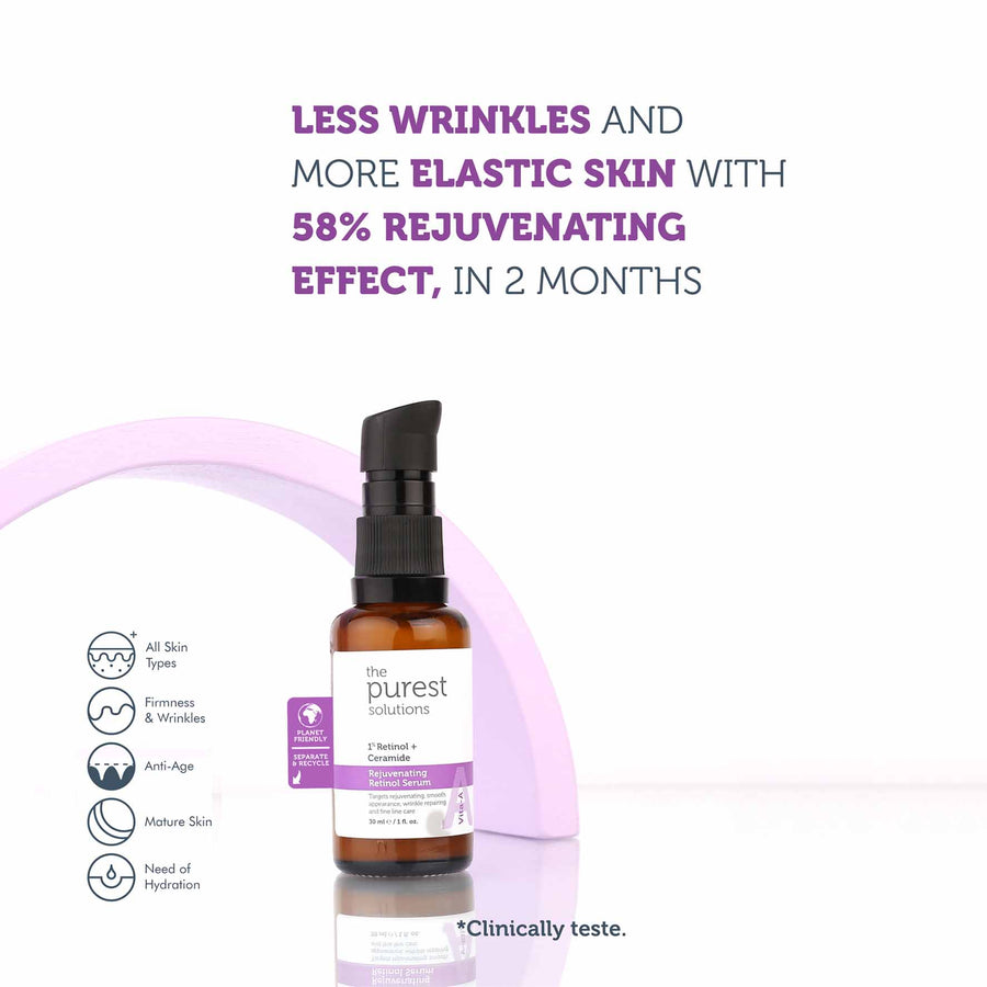 The Purest Solutions Rejuvenating Retinol Serum 1% Retinol + Ceramide, 30ML