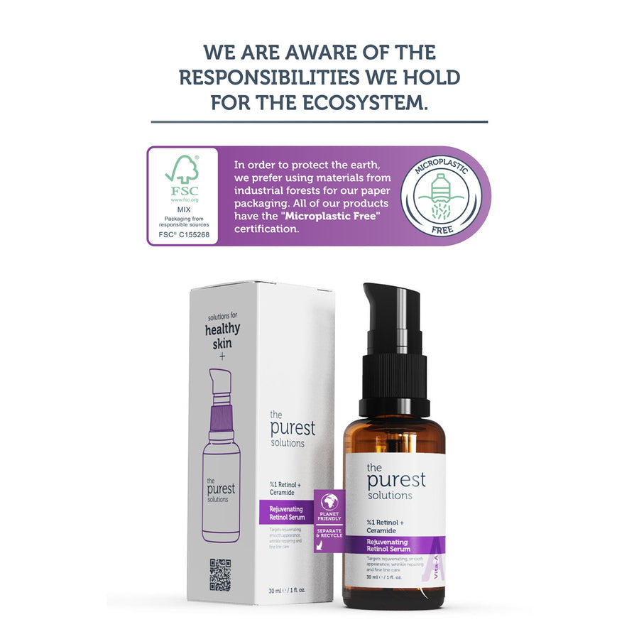 The Purest Solutions Rejuvenating Retinol Serum 1% Retinol + Ceramide, 30ML