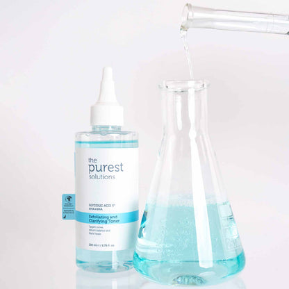 The Purest Solutions 5% Glycolic Acid Purifying Toner AHA + BHA Exfoliating and Clarifying Toner, 200ML