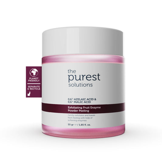 The Purest Solutions Exfoliating Fruit Enzyme Powder Peeling 0.6% Azelaic Acid & 0.2% Malic Acid, 55GM