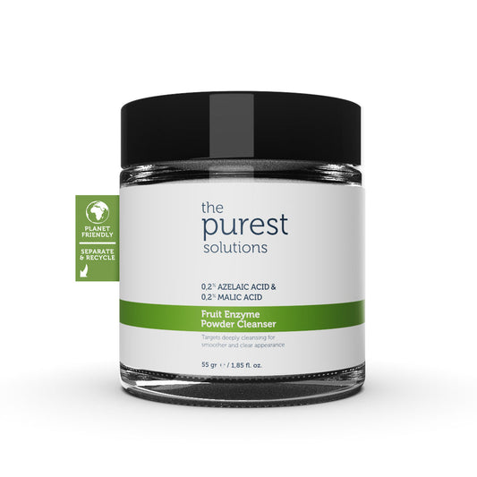 The Purest Solutions Exfoliating Fruit Enzyme Powder Cleanser 0.2% Azelaic Acid & 0.2% Malic Acid, 55GM