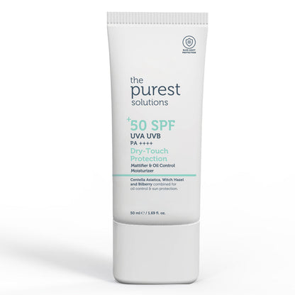 The Purest Solutions Dry Touch Protection Mattifier & Oil Control Moisturizer for Oily Skin 50+ SPF, 50ML