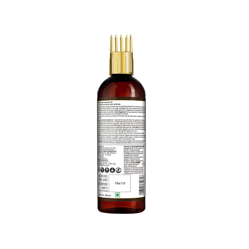 WOW SKIN SCIENCE AMLA HAIR OIL WITH COMB, 100ML