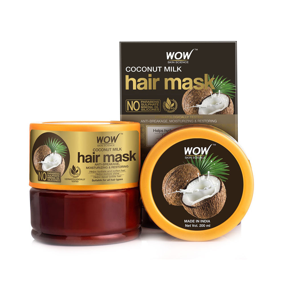 WOW SKIN SCIENCE COCONUT MILK HAIR MASK, 200ML