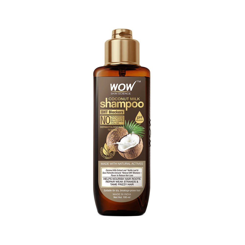WOW SKIN SCIENCE COCONUT MILK SHAMPOO, 100ML