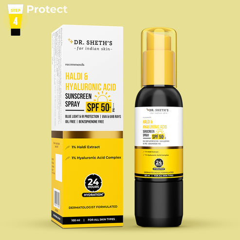 Dr. Sheth's Haldi & Hyaluronic Acid Sunscreen Spray, 100 ML