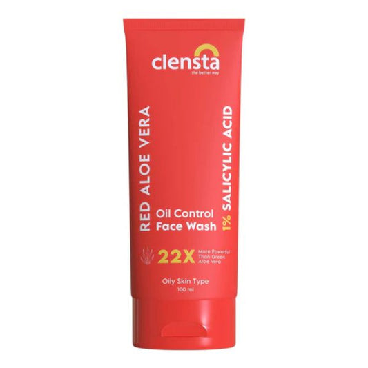 Clensta Red Aloe Vera Oil Control Face Wash, 100 ML