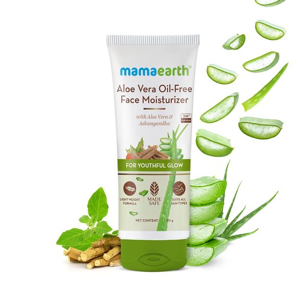 Mamaearth Aloe Vera Oil-Free Face Moisturizer, 80 GM