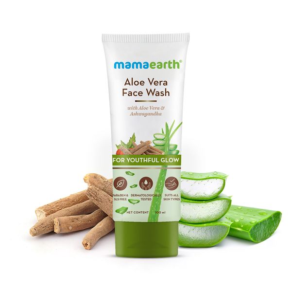 Mamaearth Aloe Vera Face Wash, 100 ML