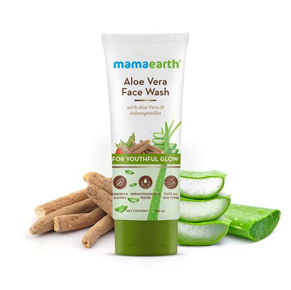 Mamaearth Aloe Vera Face Wash, 100 ML