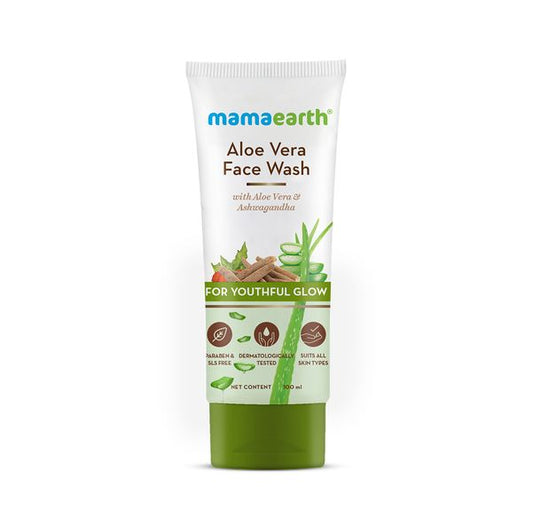 Mamaearth Aloe Vera Face Wash, 100 ML