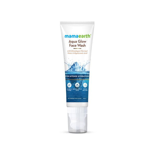 Mamaearth Aqua Glow Face Wash With Himalayan Thermal Water and Hyaluronic Acid for Intense Hydration, 100 ML