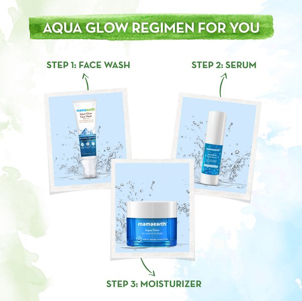 Mamaearth Aqua Glow Gel Face Moisturizer With Himalayan Thermal Water and Hyaluronic Acid for 72 Hours Hydration, 100 ML