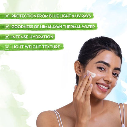 Mamaearth Aqua Glow Hydrating Sunscreen Gel with Himalayan Thermal Water and Hyaluronic Acid, 50 GM