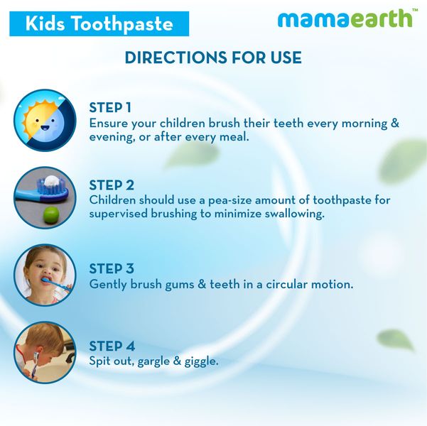 Mamaearth Sulfate Free Awesome Orange Toothpaste For Kids With Fluoride, 50 GM