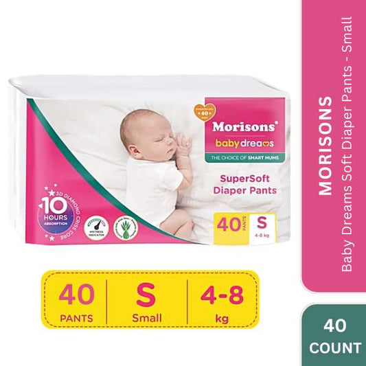Morisons Baby Dreams Soft Diaper Pants - Small, 40 Count