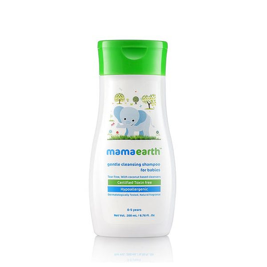Mamaearth Gentle Cleansing Baby Shampoo : New borns, babies and kids (0-5 Years), 200 ML