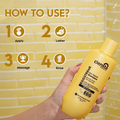 Clensta Eggstreme Hair Repair Shampoo, 250 ML