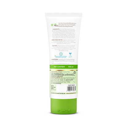 Mamaearth Tea Tree Natural Face Wash for Acne & Pimples Wash, 100 ML