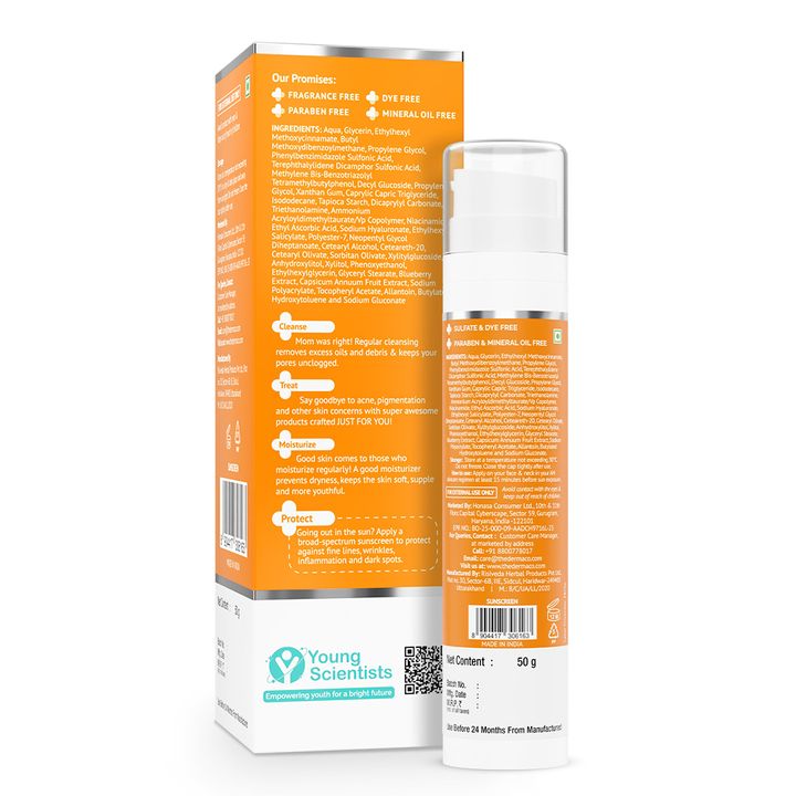 The Derma Co. C-Cinamide Radiance Sunscreen Aqua Gel with SPF 50 & PA++++, 50 GM
