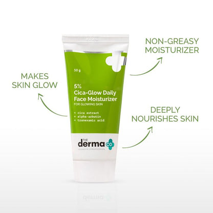 The Derma Co. 5% Cica-Glow Daily Face Moisturizer, 50 GM