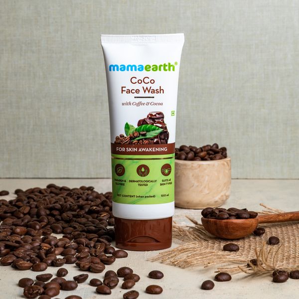 Mamaearth CoCo Facewash with Coffee & Cocoa for Skin Awakening, 100 ML