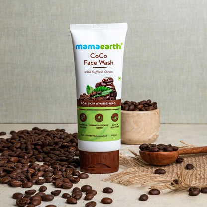 Mamaearth CoCo Facewash with Coffee & Cocoa for Skin Awakening, 100 ML