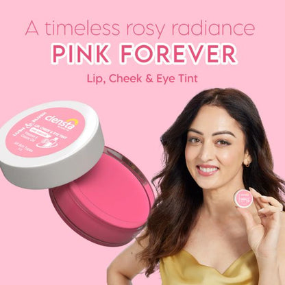 Clensta Lush & Blush Lip, Cheek & Eye Tint 03 Pink Forever, 5 GM