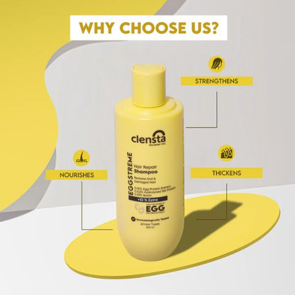 Clensta Eggstreme Hair Repair Shampoo, 250 ML
