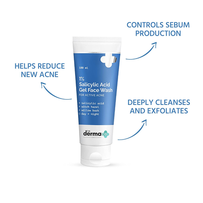 The Derma Co. 1% Salicylic Acid Gel Face Wash, 100 ML