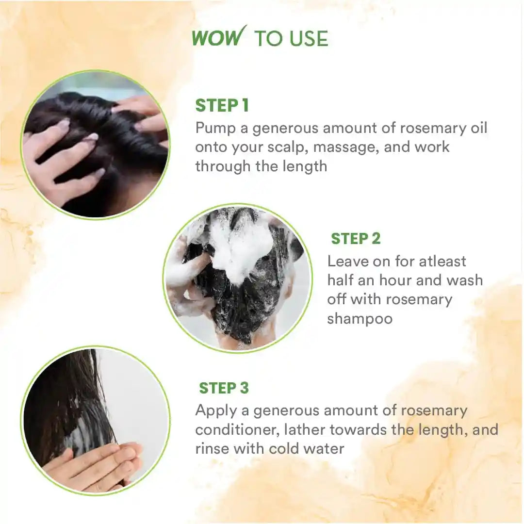 WOW SKIN SCIENCE ROSEMARY WITH BIOTIN HAIR OIL, 200 ML