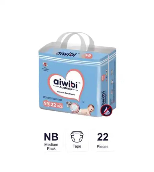 Aiwibi Australia Premium Baby Diapers, New Born 22 Count
