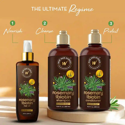 WOW SKIN SCIENCE ROSEMARY WITH BIOTIN HAIR OIL, 200 ML