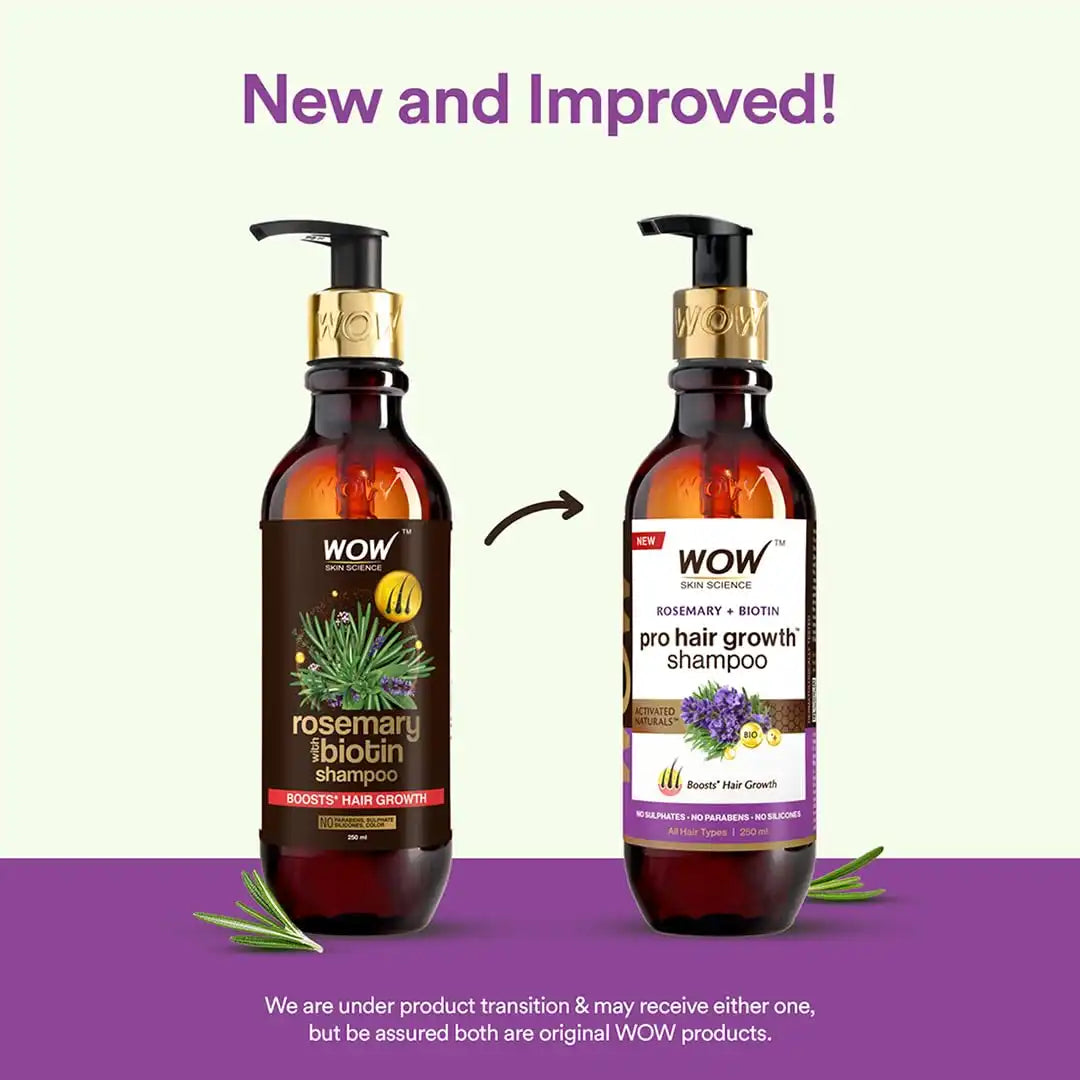 WOW SKIN SCIENCE ROSEMARY WITH BIOTIN SHAMPOO, 250 ML