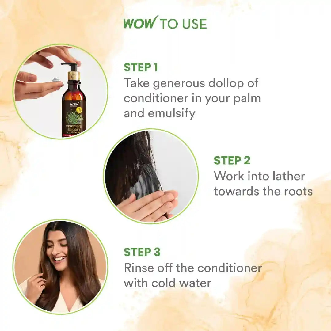 WOW SKIN SCIENCE ROSEMARY WITH BIOTIN CONDITIONER, 250 M